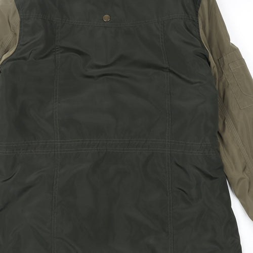 A&G Womens Green Overcoat Coat Size M Zip