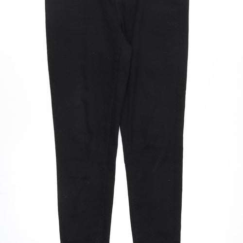 Denim & Co. Womens Black Cotton Skinny Jeans Size 12 Slim Zip