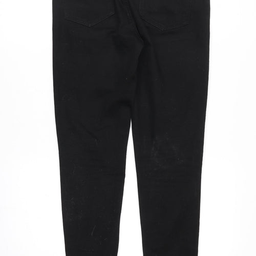 Denim & Co. Womens Black Cotton Skinny Jeans Size 12 Slim Zip