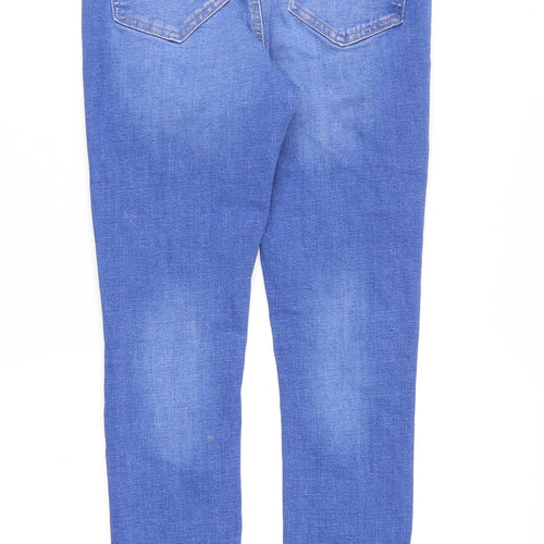 Denim & Co. Womens Blue Cotton Skinny Jeans Size 12 Regular Zip