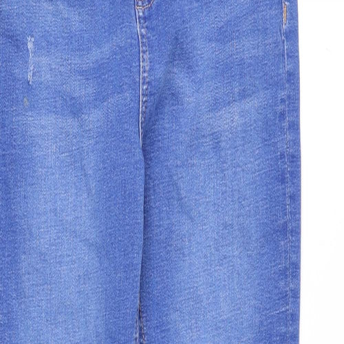 Denim & Co. Womens Blue Cotton Skinny Jeans Size 12 Regular Zip