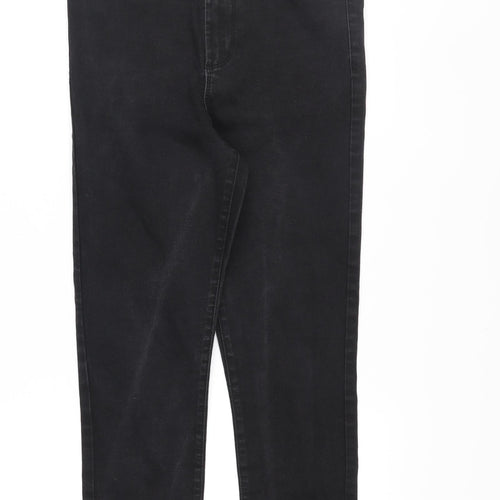 Denim & Co. Womens Black Cotton Skinny Jeans Size 12 Regular Zip