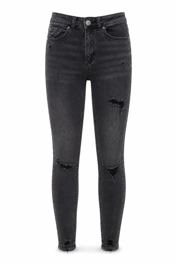Denim & Co. Womens Grey Cotton Skinny Jeans Size 8 Regular Zip