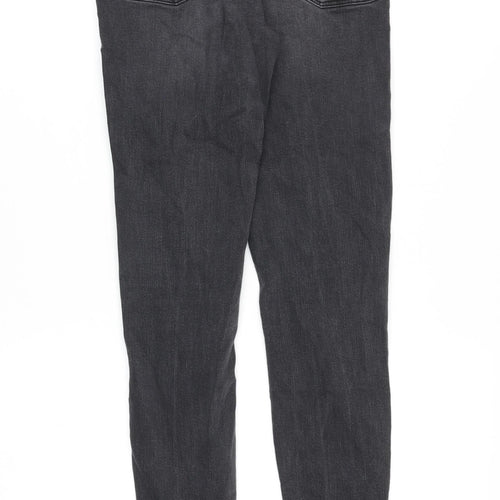 Denim & Co. Womens Grey Cotton Skinny Jeans Size 8 Regular Zip
