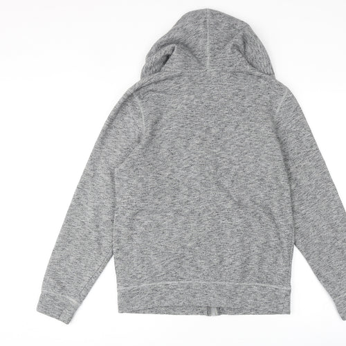 JACK & JONES Mens Grey Cotton Full Zip Hoodie Size S