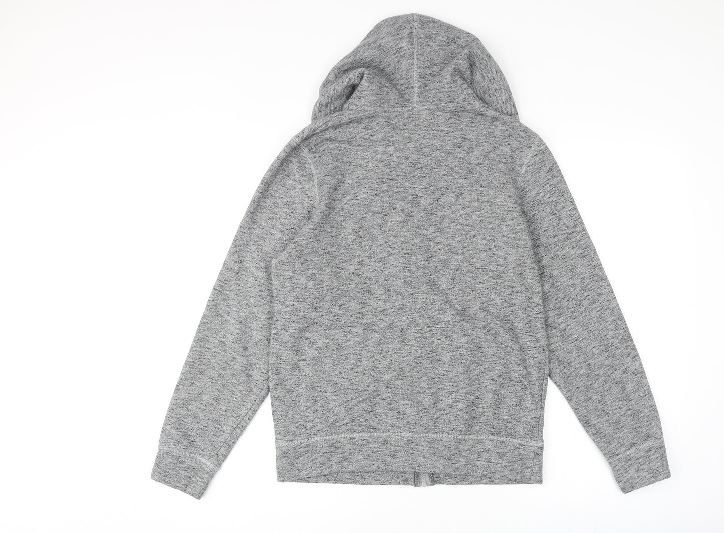 JACK & JONES Mens Grey Cotton Full Zip Hoodie Size S