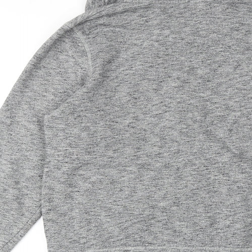 JACK & JONES Mens Grey Cotton Full Zip Hoodie Size S