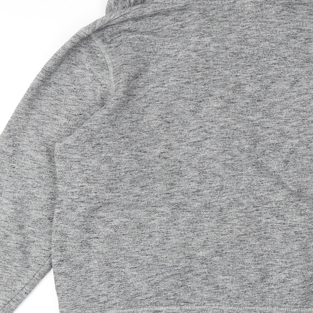 JACK & JONES Mens Grey Cotton Full Zip Hoodie Size S