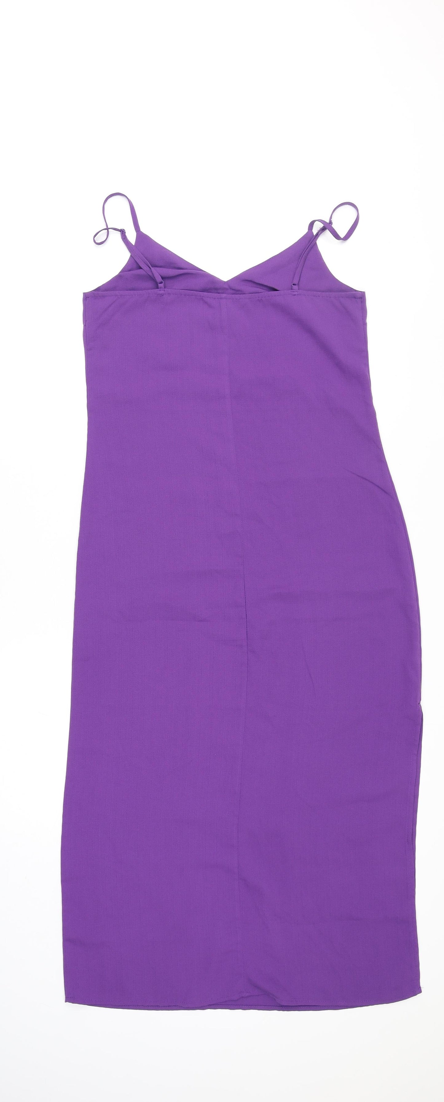 H&M Womens Purple Polyester Tank Dress Size XS V-Neck Pullover