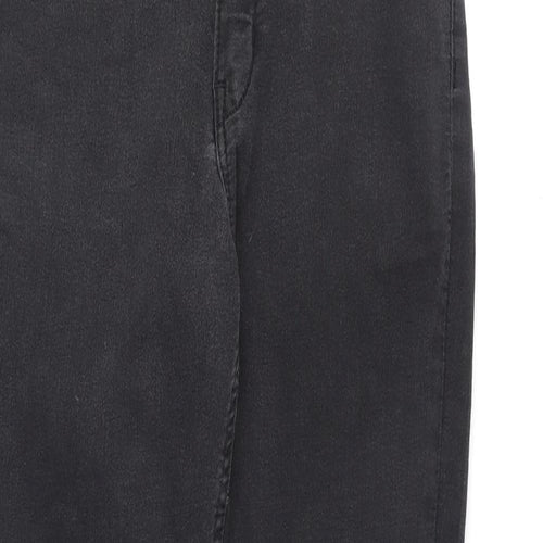 H&M Girls Black Cotton Skinny Jeans Size 13-14 Years Regular Zip