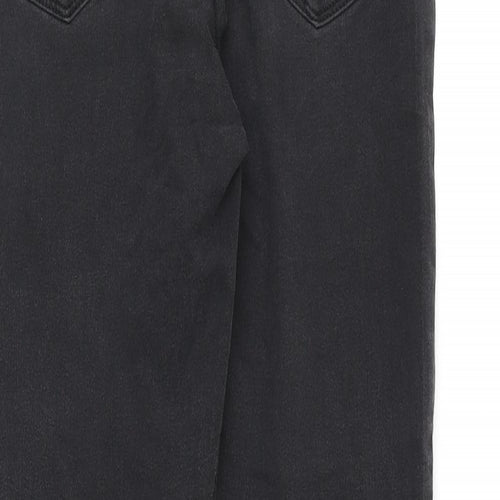 H&M Girls Black Cotton Skinny Jeans Size 13-14 Years Regular Zip