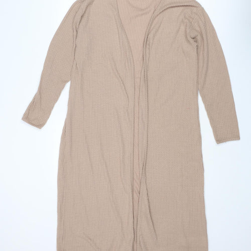 Karen Neuburger Womens Beige V-Neck Polyester Cardigan Jumper Size S