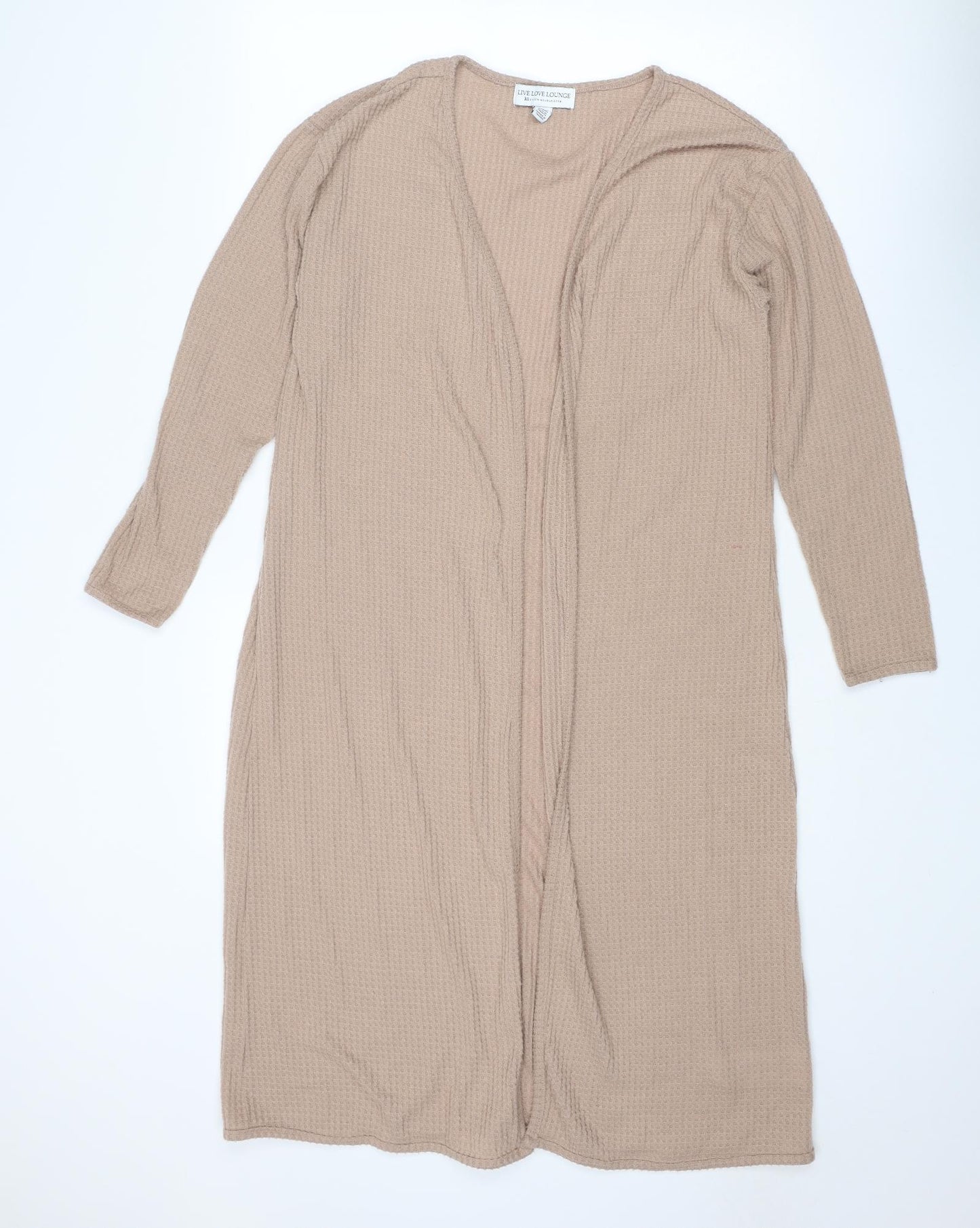 Karen Neuburger Womens Beige V-Neck Polyester Cardigan Jumper Size S