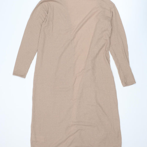 Karen Neuburger Womens Beige V-Neck Polyester Cardigan Jumper Size S