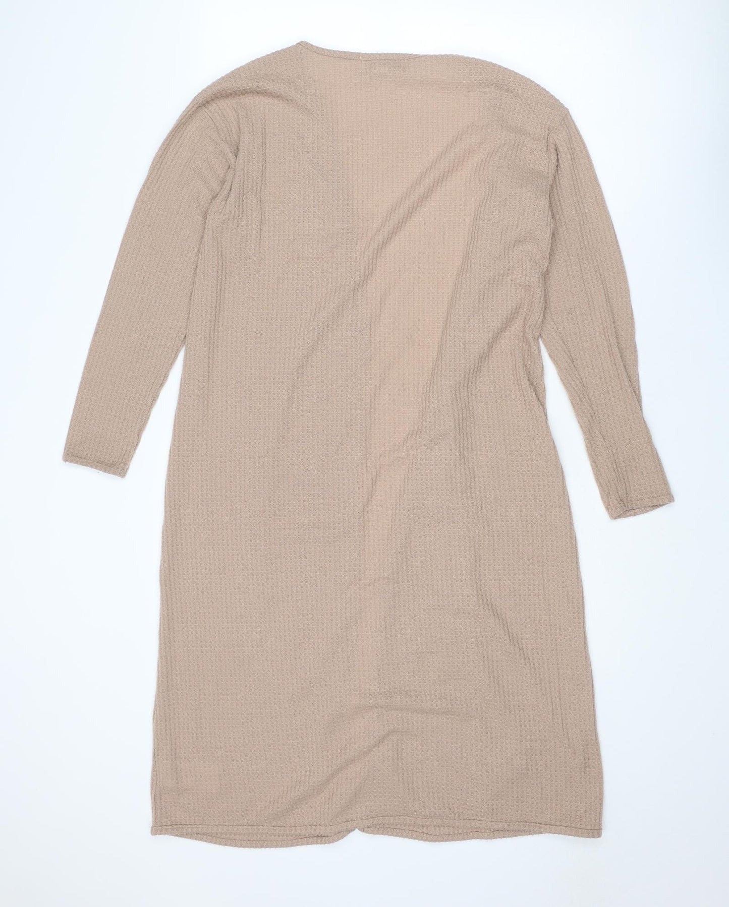 Karen Neuburger Womens Beige V-Neck Polyester Cardigan Jumper Size S