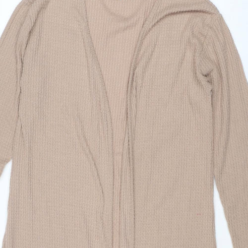 Karen Neuburger Womens Beige V-Neck Polyester Cardigan Jumper Size S