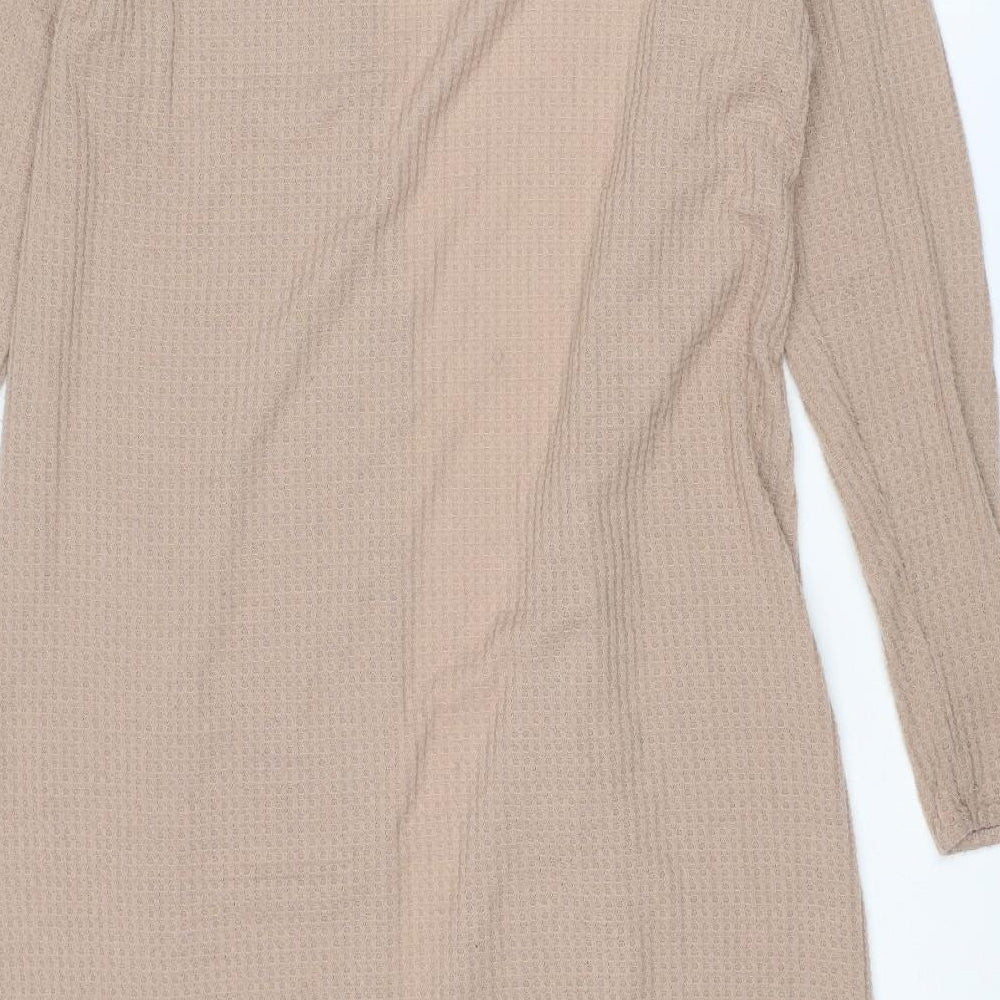 Karen Neuburger Womens Beige V-Neck Polyester Cardigan Jumper Size S