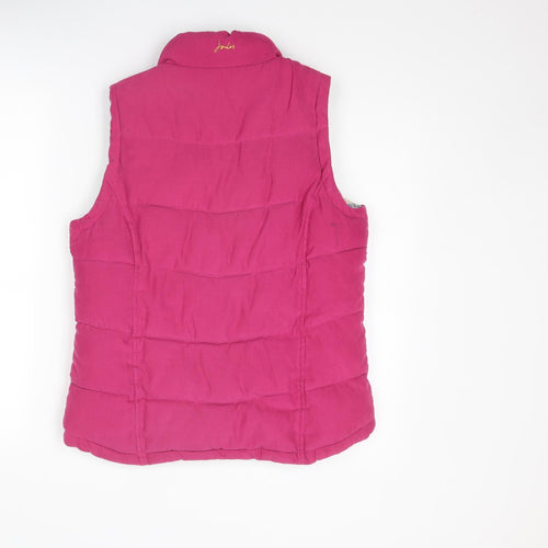 Joules Womens Pink Gilet Jacket Size 12 Zip