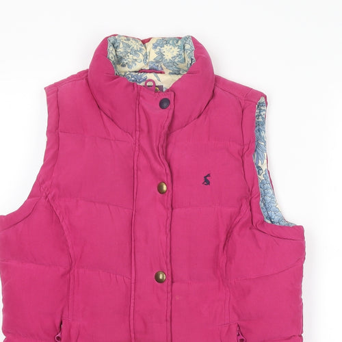 Joules Womens Pink Gilet Jacket Size 12 Zip