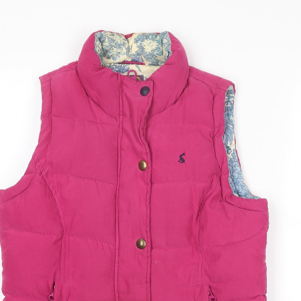 Joules Womens Pink Gilet Jacket Size 12 Zip