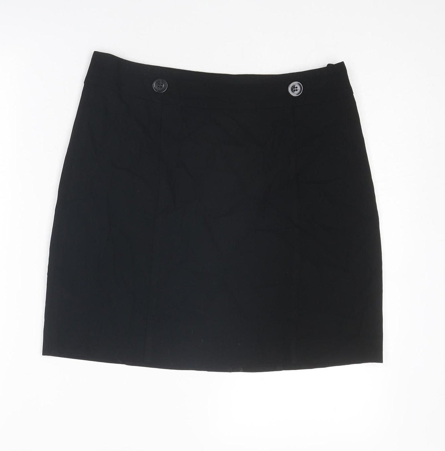 The Collection Womens Black Polyester Straight & Pencil Skirt Size 12 Zip