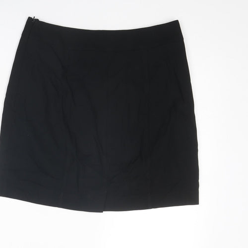 The Collection Womens Black Polyester Straight & Pencil Skirt Size 12 Zip