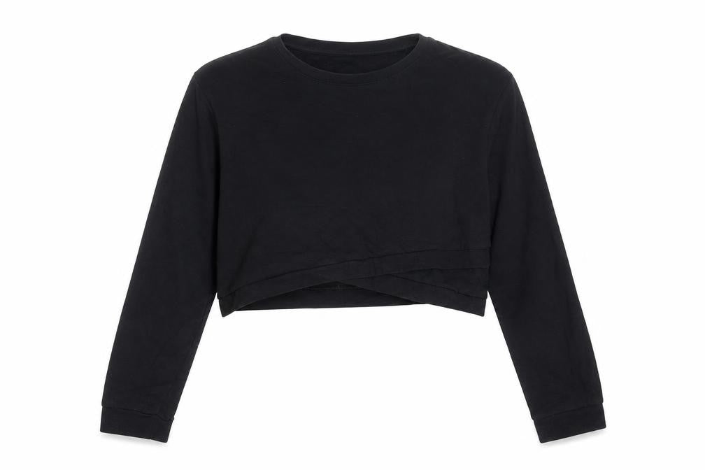Front view of Blooming Marvellous women’s black cotton pullover sweatshirt, size XL, pullover