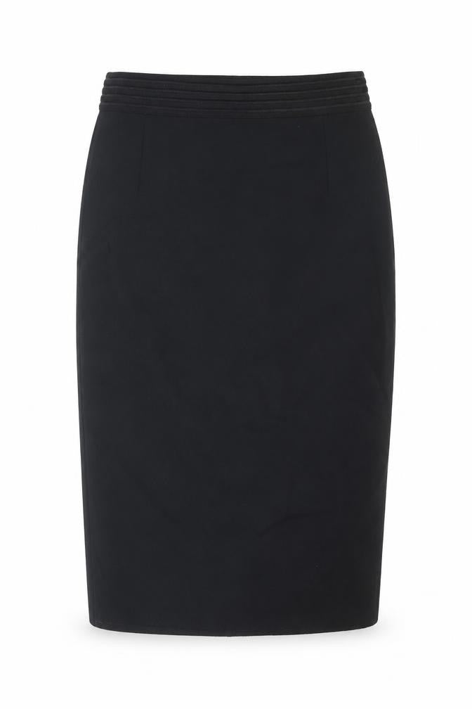French Connection Womens Black Cotton Straight & Pencil Skirt Size 6 Zip