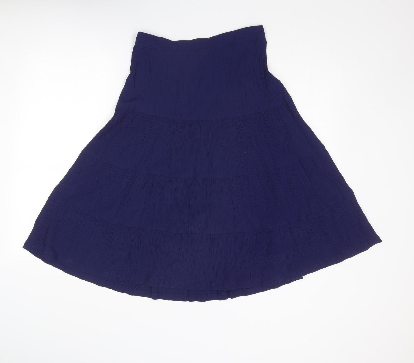 Damart Womens Blue Viscose Swing Skirt Size 12