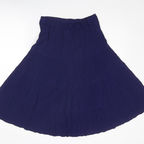 Damart Womens Blue Viscose Swing Skirt Size 12
