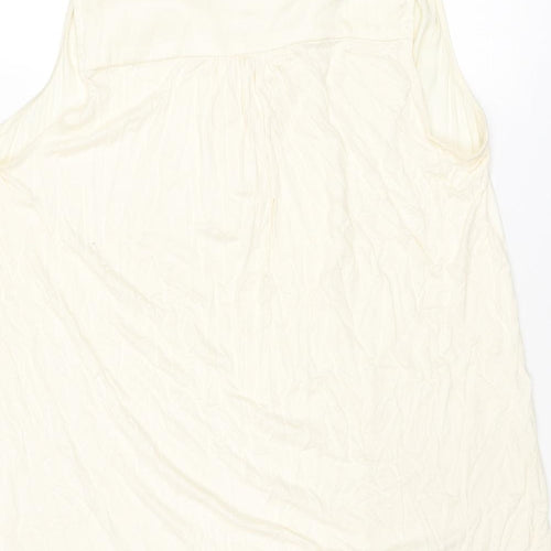H&M Womens Ivory Polyester Basic Tank Size M V-Neck