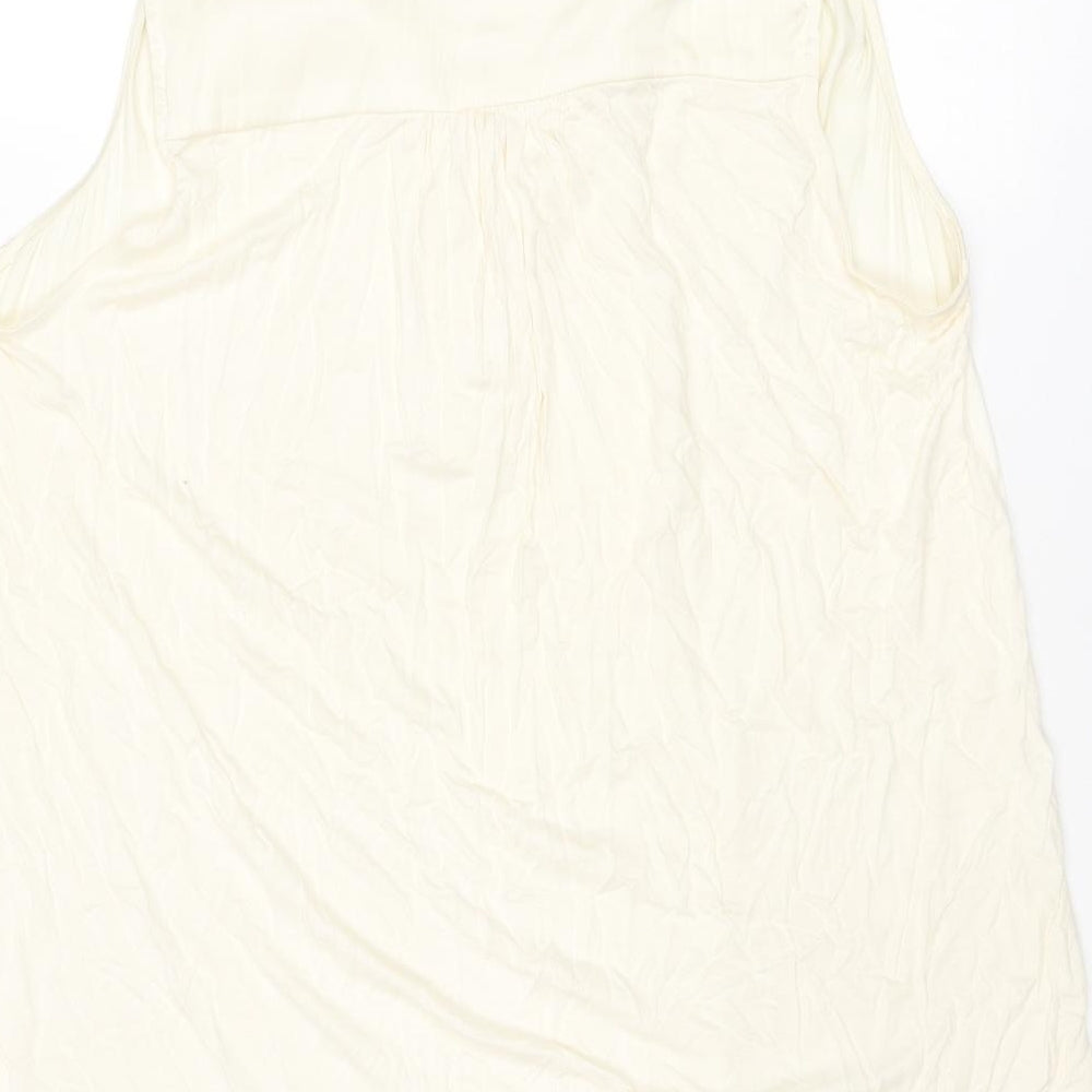 H&M Womens Ivory Polyester Basic Tank Size M V-Neck
