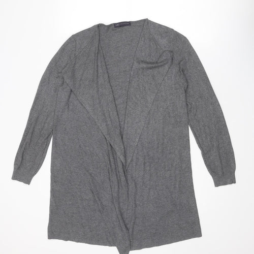 Marks and Spencer Womens Grey V-Neck Viscose Cardigan Jumper Size M
