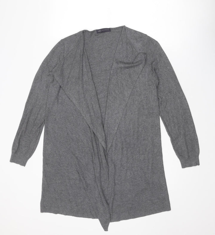 Marks and Spencer Womens Grey V-Neck Viscose Cardigan Jumper Size M