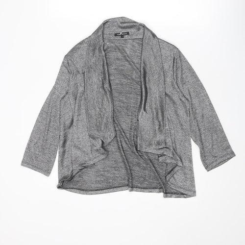River Island Womens Silver V-Neck Polyester Cardigan Jumper Size 12