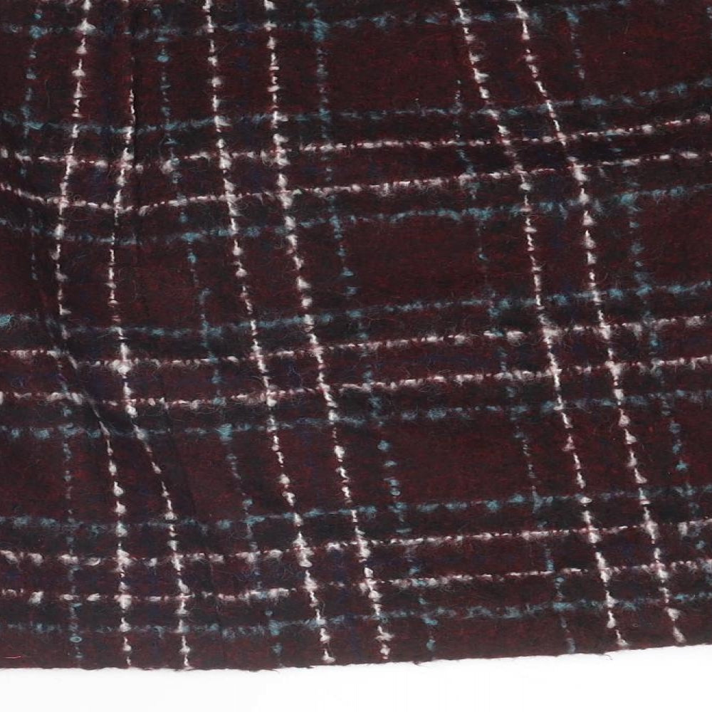 New Look Womens Multicoloured Plaid Acrylic A-Line Skirt Size 14 Zip