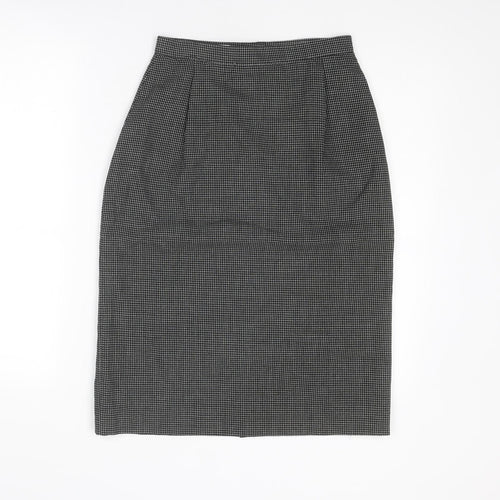 Precis Womens Black Geometric Polyester Straight & Pencil Skirt Size 10 Zip