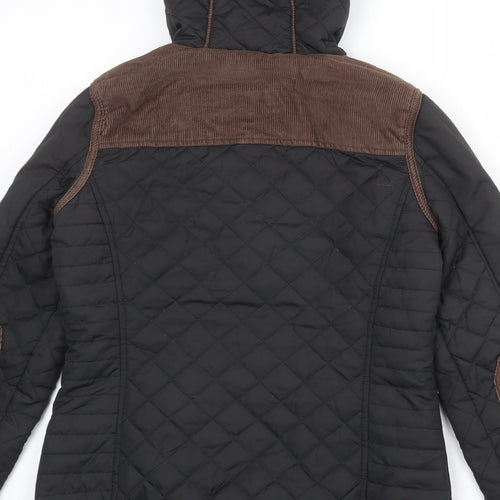 Blonde + Blonde Womens Black Quilted Jacket Size 10 Zip