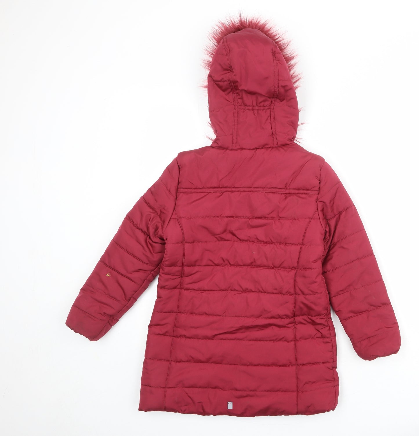 Regatta Girls Pink Quilted Coat Size 7-8 Years Zip