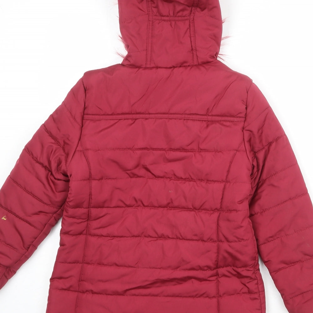 Regatta Girls Pink Quilted Coat Size 7-8 Years Zip