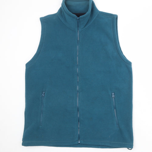 One Valley Womens Blue Gilet Jacket Size M Zip