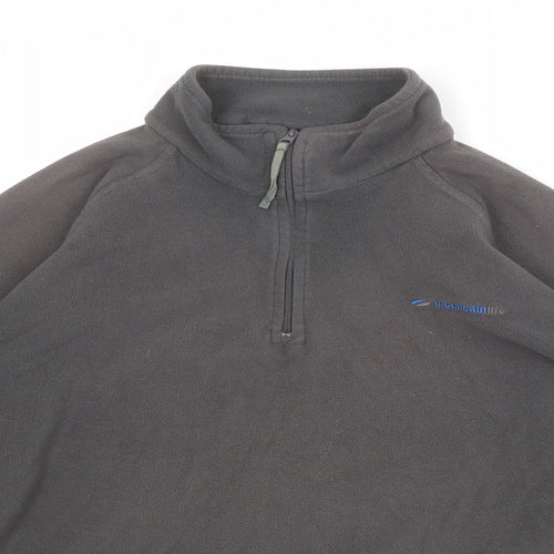 Mountain Life Mens Grey Paisley Polyester Pullover Sweatshirt Size S