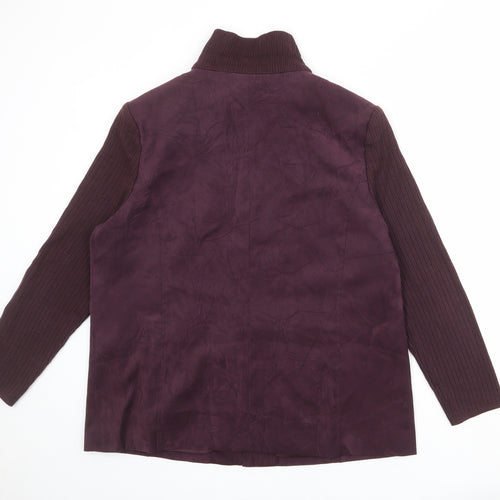 Oscar B Womens Purple Jacket Size 20 Zip
