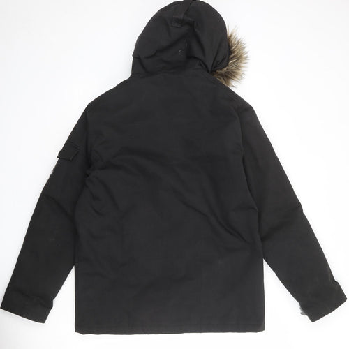 FORAY Mens Black Windbreaker Jacket Size M Zip