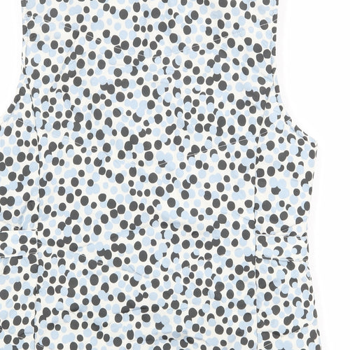M&Co Womens White Polka Dot Gilet Jacket Size 8 Zip