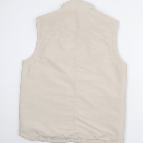 EWM Womens Beige Gilet Jacket Size M Zip