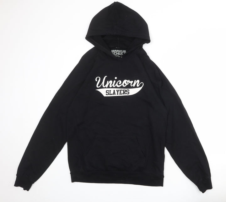 Markus Schulz Mens Black Polyester Pullover Hoodie Size L - Unicorn Slayers