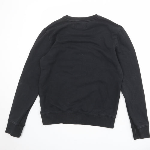 Calvin Klein Mens Black Cotton Pullover Sweatshirt Size S
