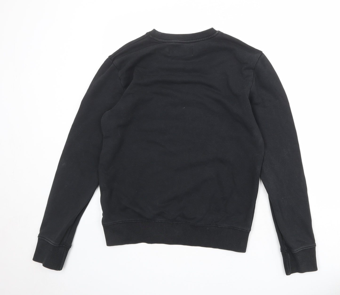 Calvin Klein Mens Black Cotton Pullover Sweatshirt Size S