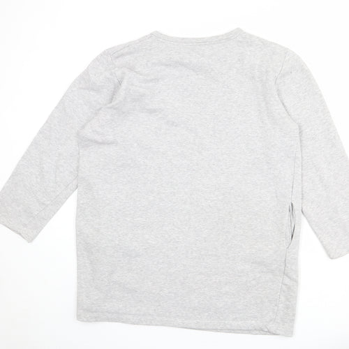 Zara Womens Grey Cotton Pullover Sweatshirt Size L Pullover